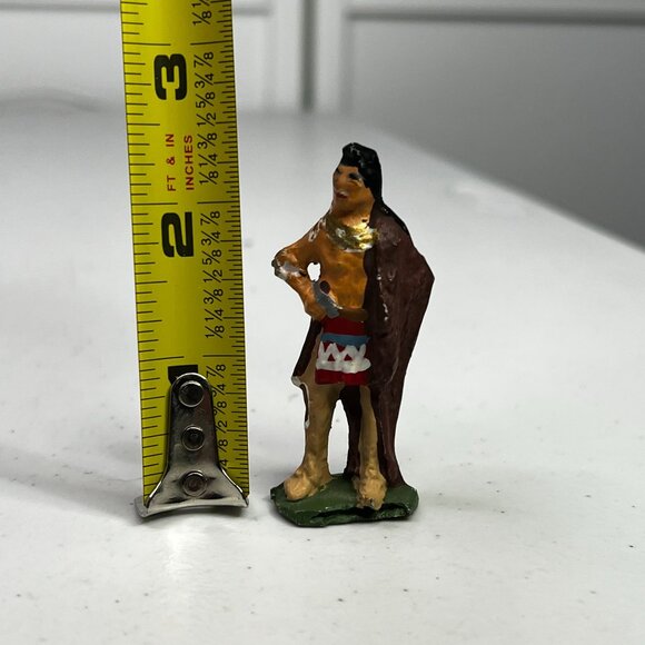 Vintage Metal Native American Thanksgiving Village 2 1/2" Figurine - Picture 6 of 9